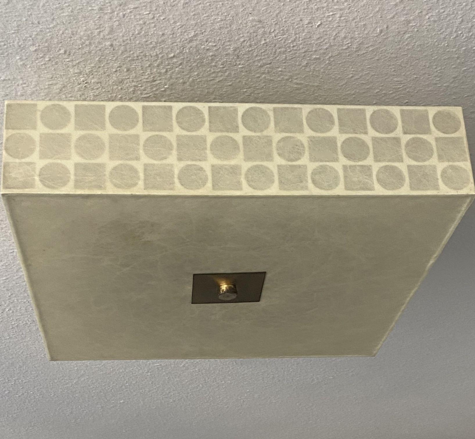 Large Cocoon Flush Mount Goldkant Ceiling Light Castiglioni, Flos Style, 1960s In Good Condition For Sale In Frankfurt am Main, DE