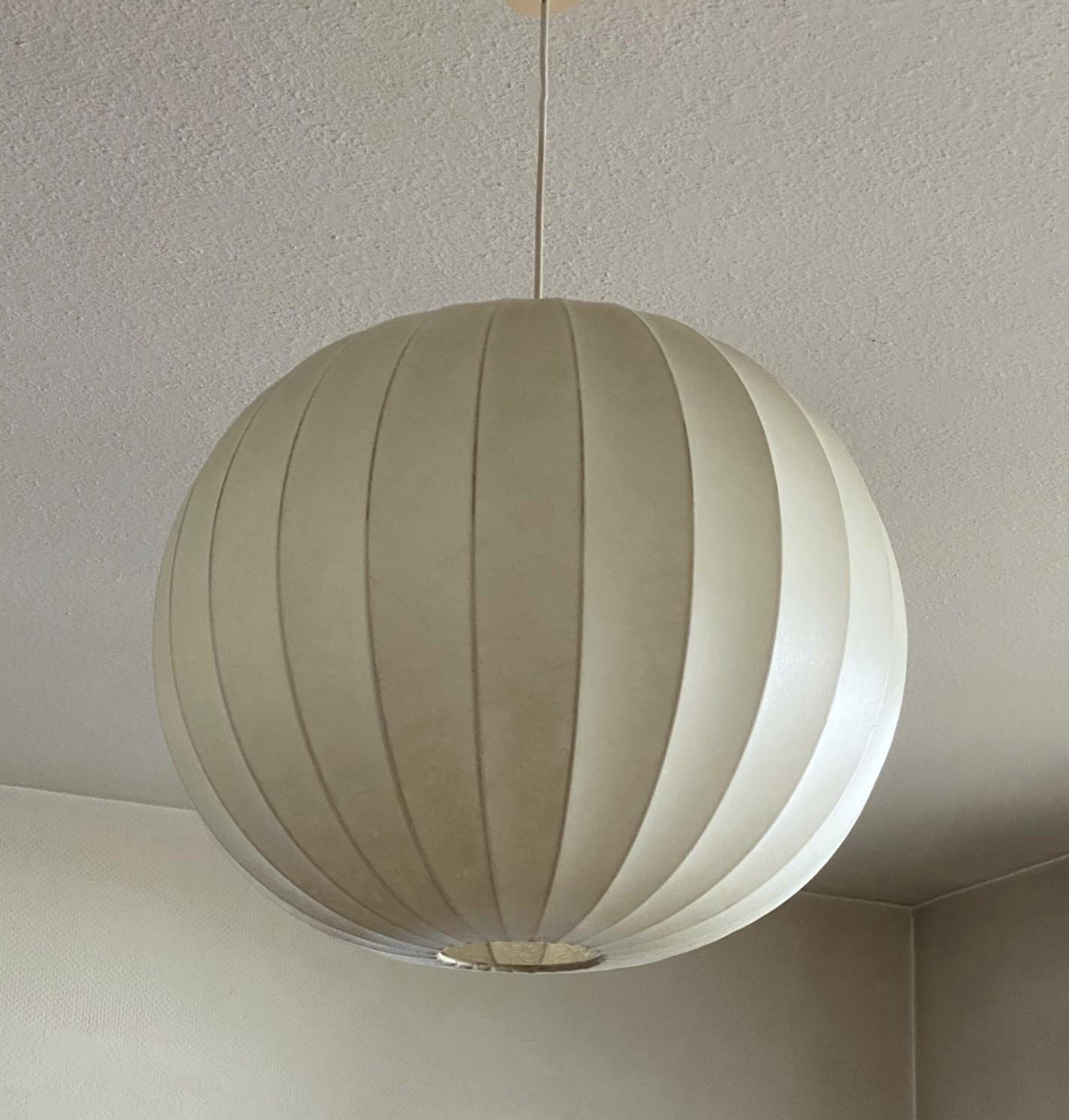 Große Cocoon-Deckenleuchte von Friedel Wauer für Goldkant, Gemany, 1960er Jahre (Moderne der Mitte des Jahrhunderts)