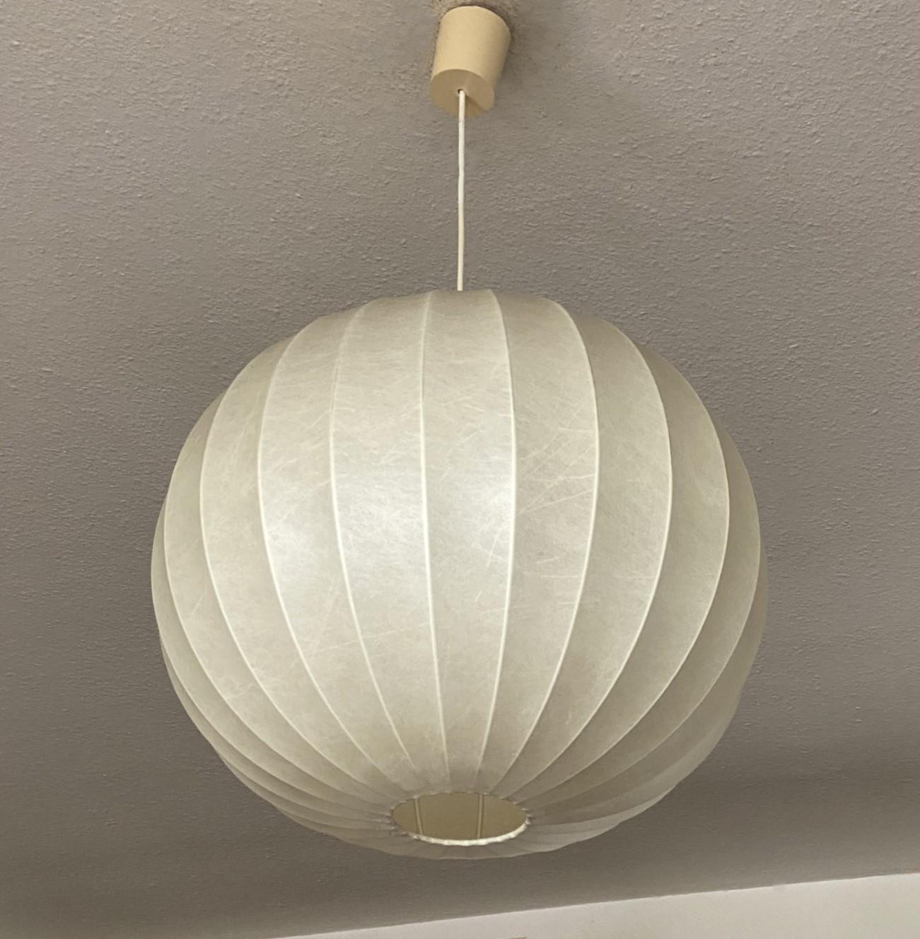 Große Cocoon-Deckenleuchte von Friedel Wauer für Goldkant, Gemany, 1960er Jahre (Deutsch)