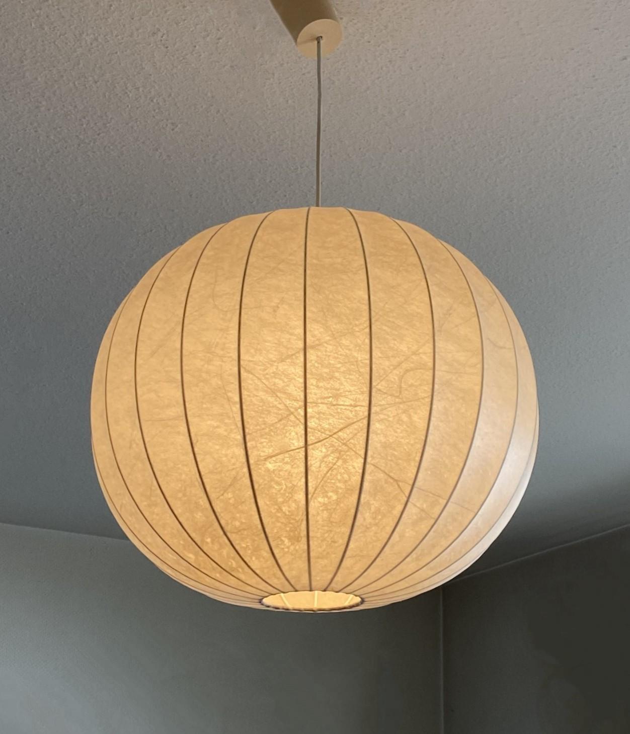 Große Cocoon-Deckenleuchte von Friedel Wauer für Goldkant, Gemany, 1960er Jahre (Metall)