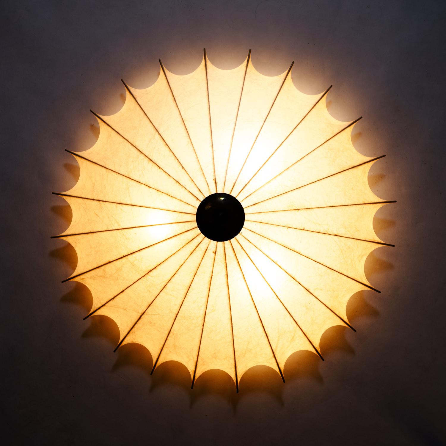 gran Cocoon star aplique de techo empotrable Friedel Wauer Goldkant Leuchten Moderno de mediados de siglo en venta