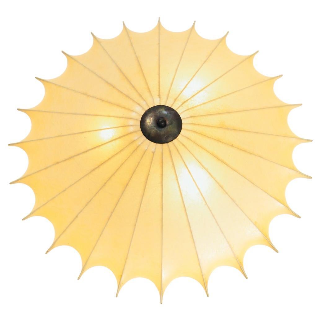 Friedel Wauer Cocoon star flush mount wall ceiling light Goldkant Leuchten 1960