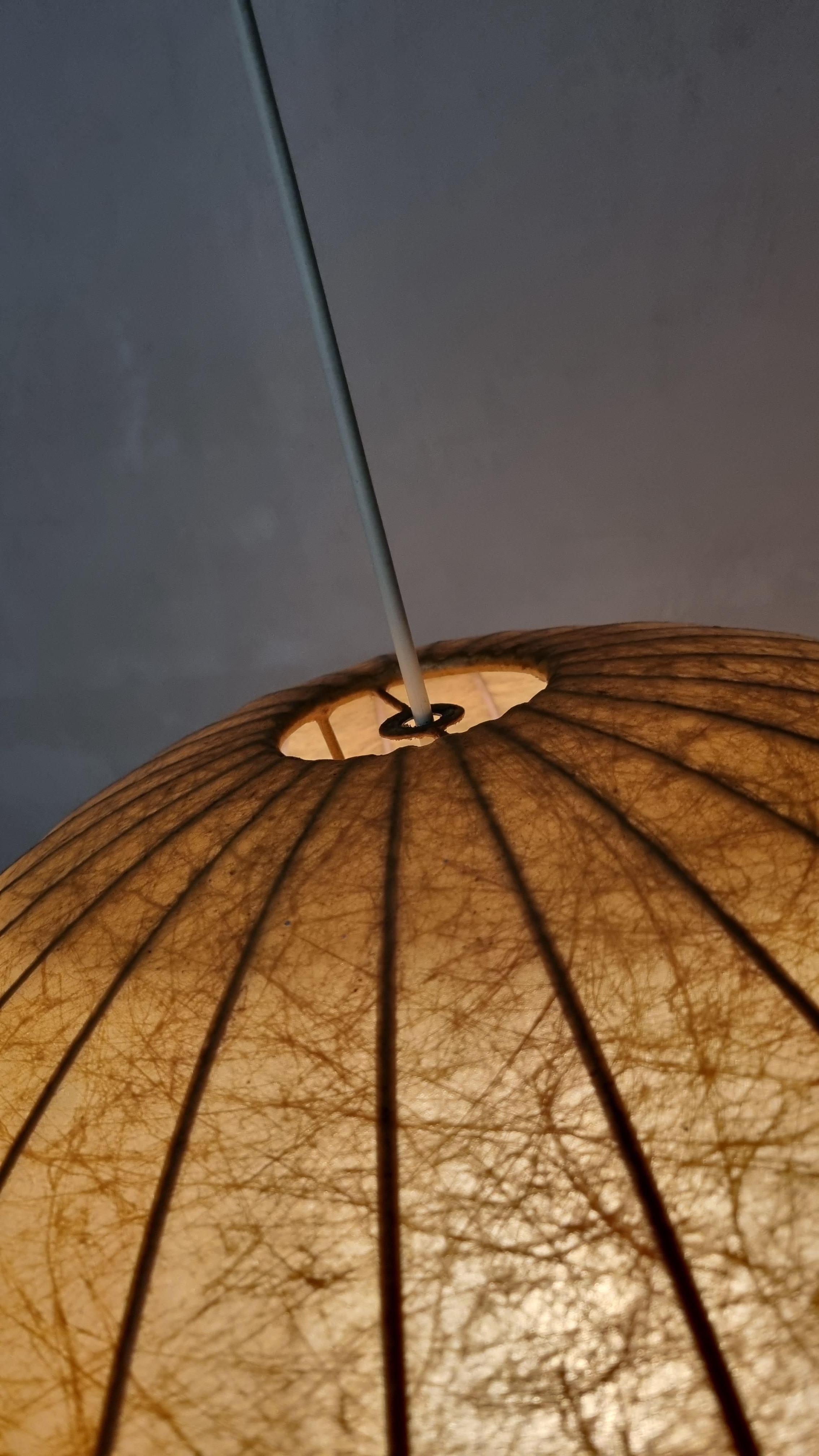 Mid-20th Century Large Cocoon Suspension Lamp, Italian Manufacture, 1960s