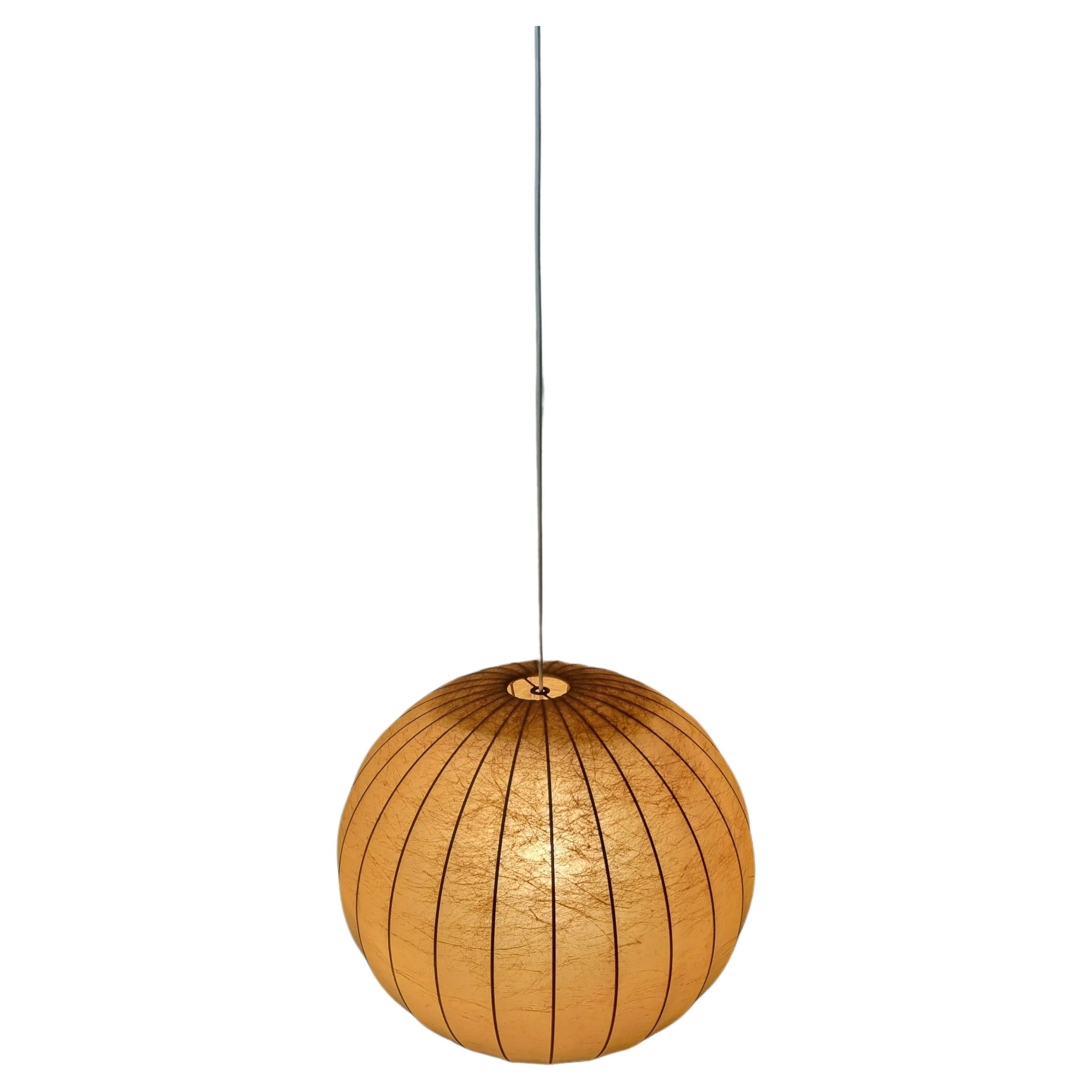 Large Cocoon Suspension Lamp, Italian Manufacture, 1960s