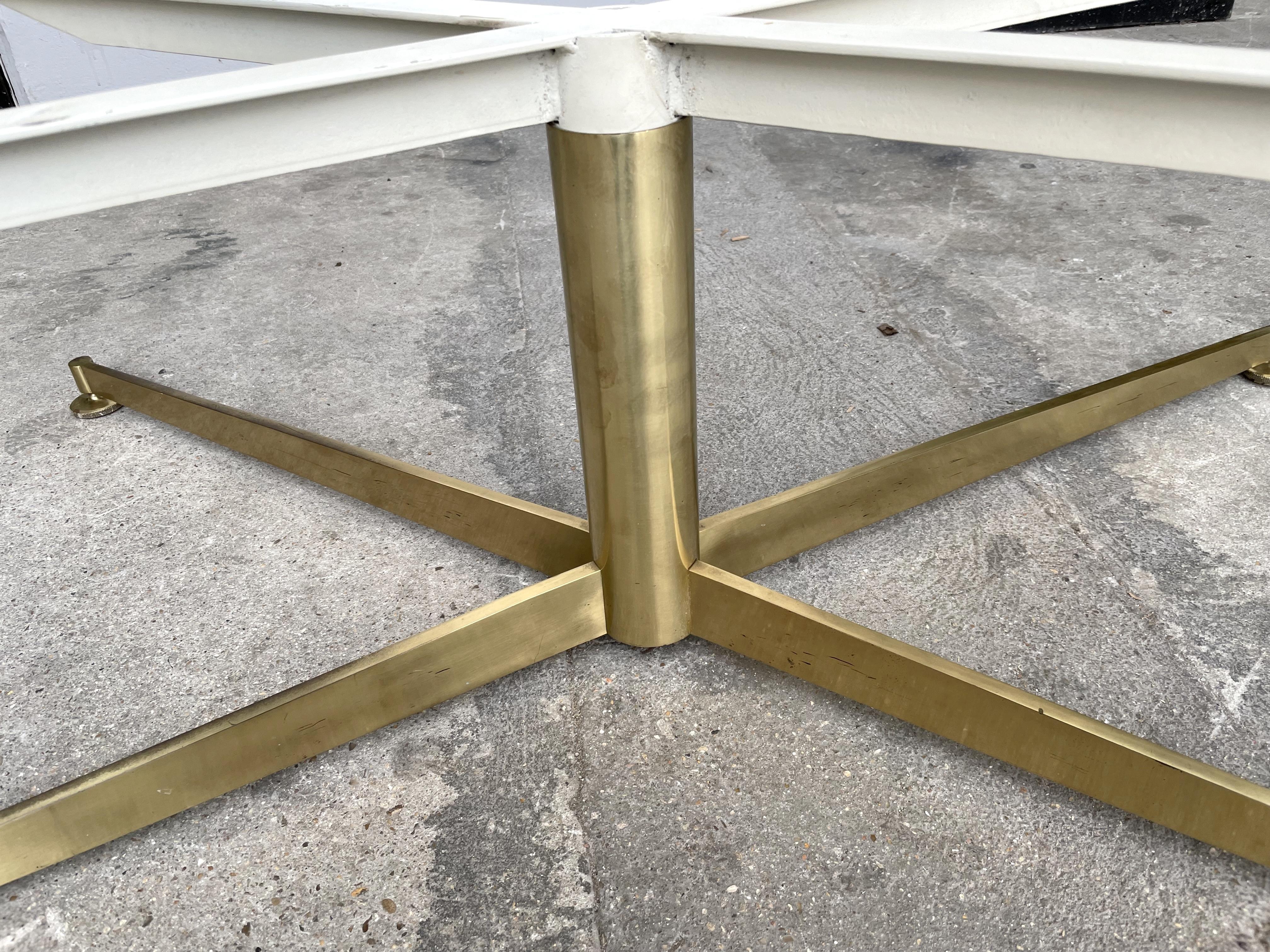 Brass Large Coffee Table by Michel Kin, Arflex Editor, Italy 1960 For Sale