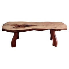 Vintage Large Coffee Table / Bench in Elm, by CA Beijbom, Simlingegård 1974, Sweden