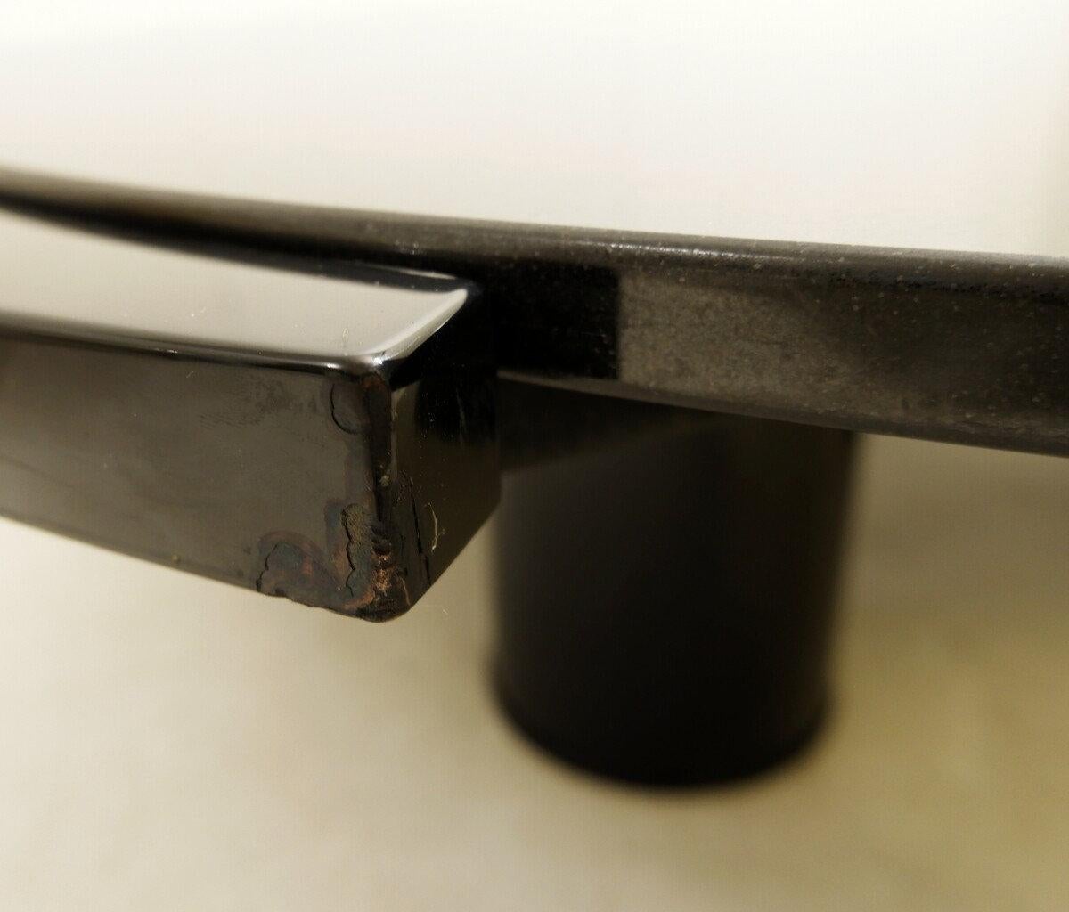 Grande table basse par Antonio Lupi 1/1 Plateau en granit noir - Italie circa 1970 en vente 4
