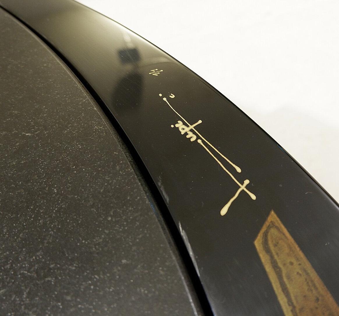 Grande table basse par Antonio Lupi 1/1 Plateau en granit noir - Italie circa 1970 en vente 7