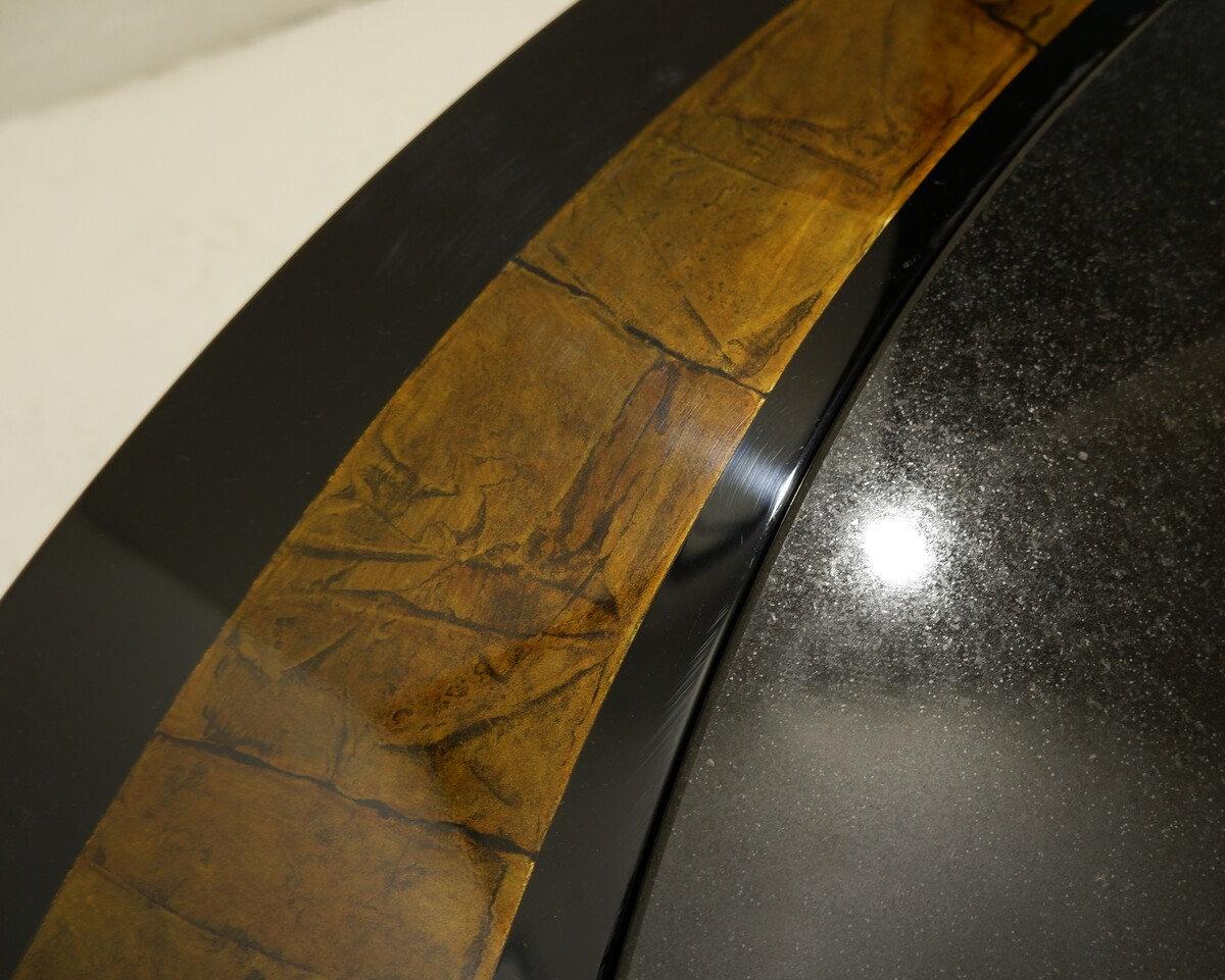 Grande table basse par Antonio Lupi 1/1 Plateau en granit noir - Italie circa 1970 en vente 8