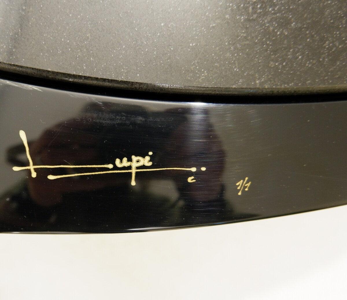 Mid-Century Modern Grande table basse par Antonio Lupi 1/1 Plateau en granit noir - Italie circa 1970 en vente