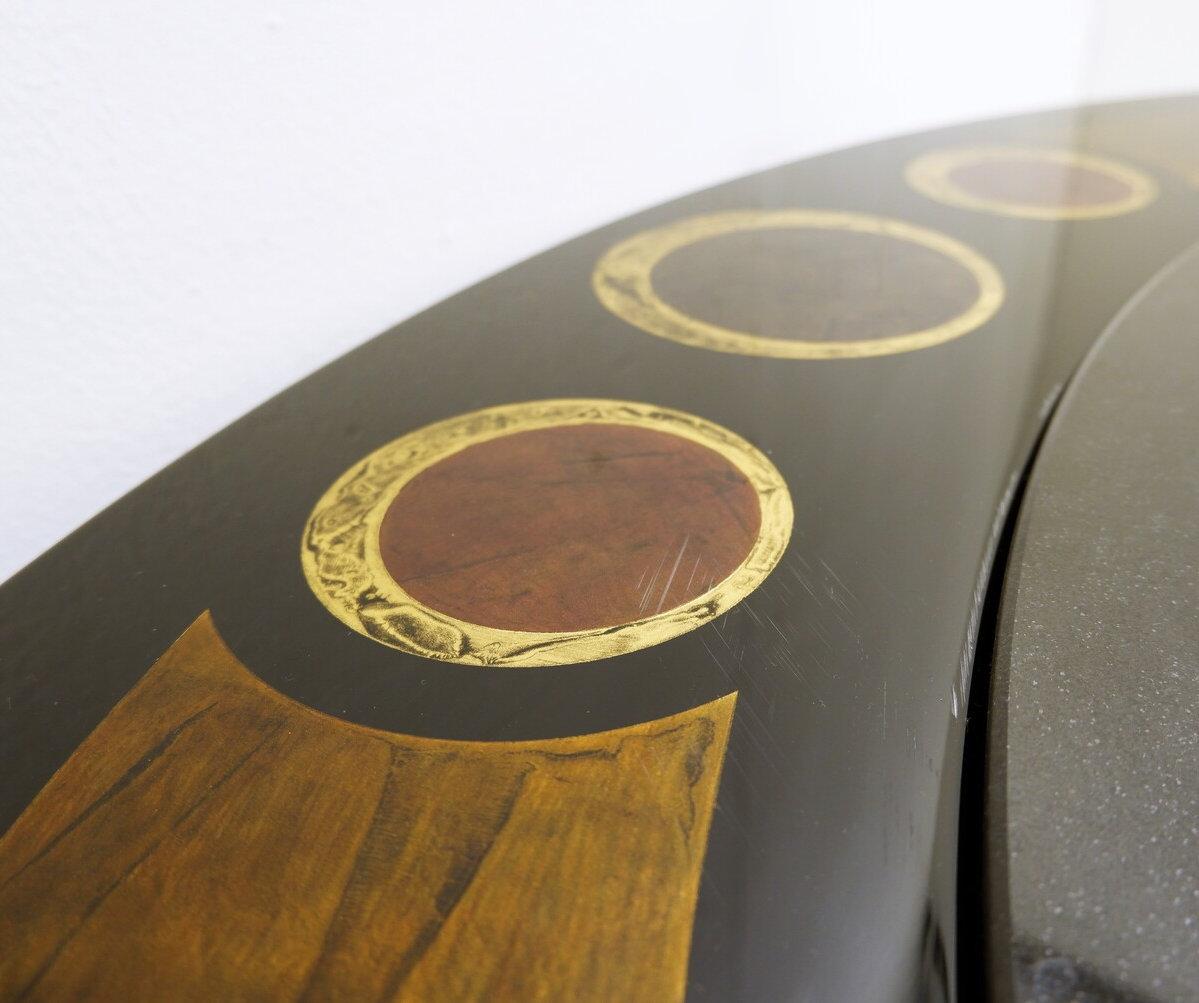 Grande table basse par Antonio Lupi 1/1 Plateau en granit noir - Italie circa 1970 en vente 1