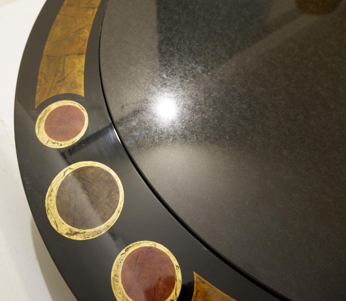 Grande table basse par Antonio Lupi 1/1 Plateau en granit noir - Italie circa 1970 en vente 2