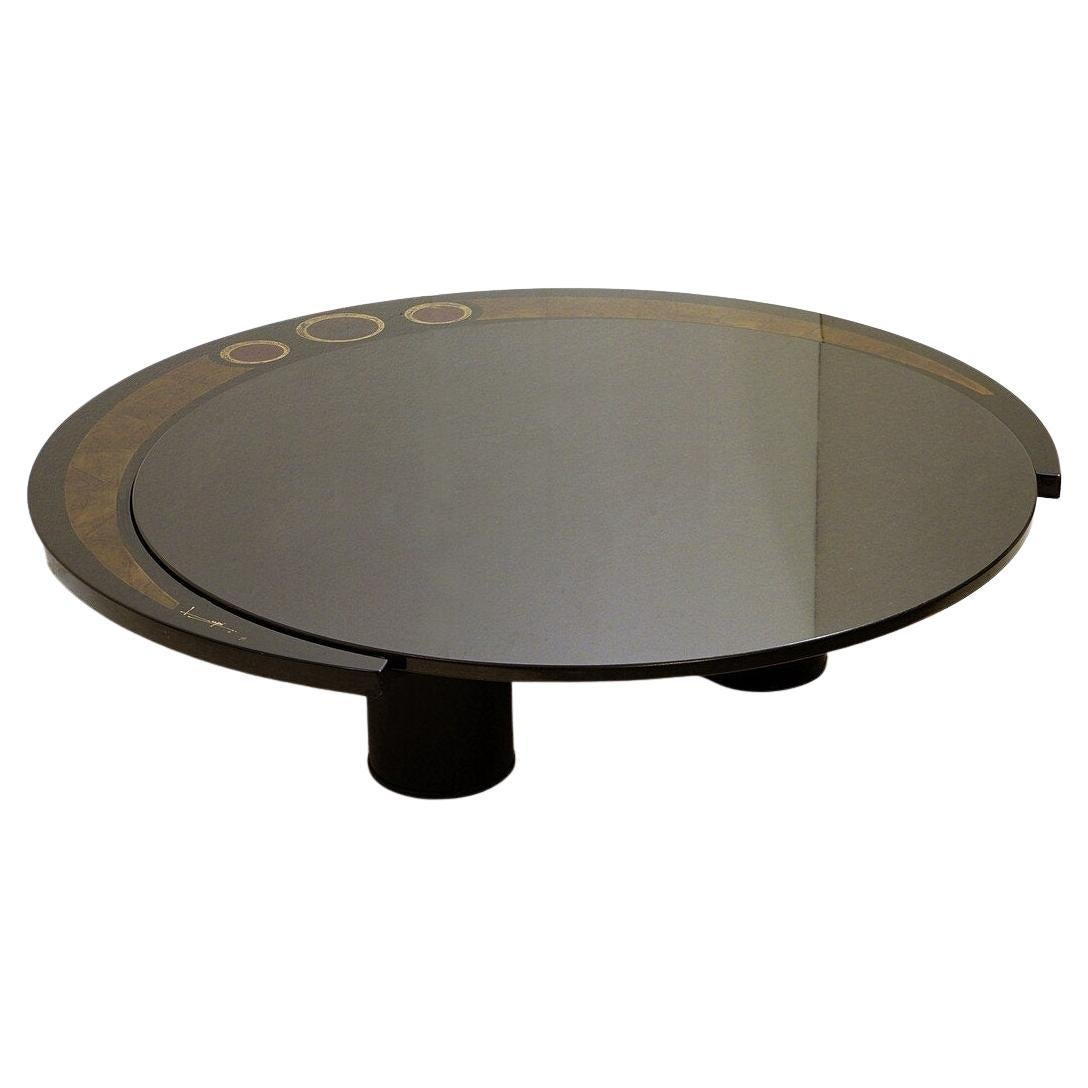Grande table basse par Antonio Lupi 1/1 Plateau en granit noir - Italie circa 1970 en vente