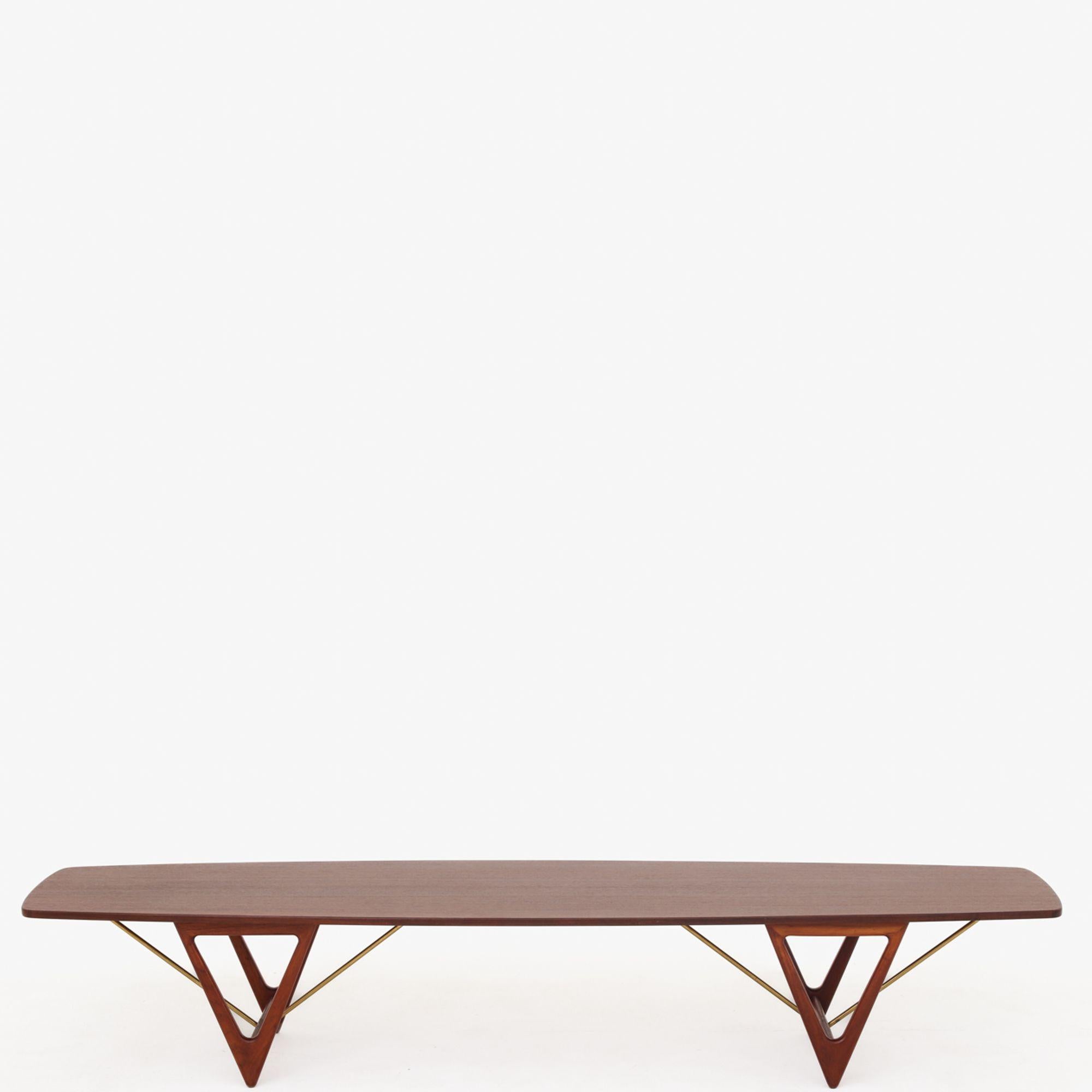 Large coffee table by Kurt Østervig In Good Condition In Copenhagen, DK
