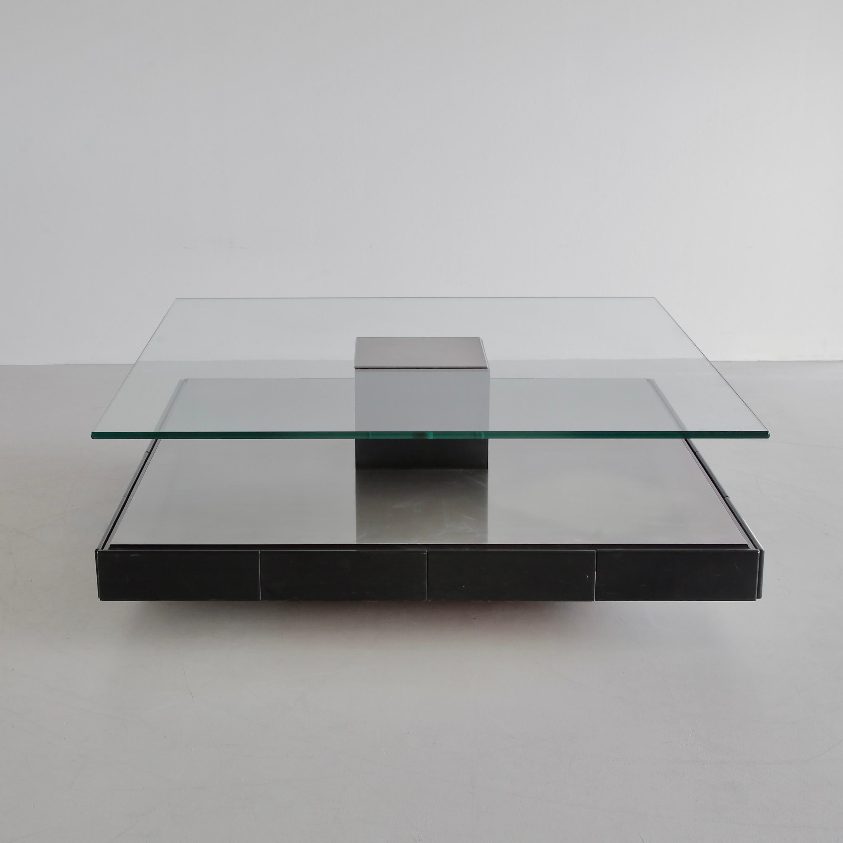 Metal Large Coffee Table by Marco FANTONI for TECNO 1971 For Sale