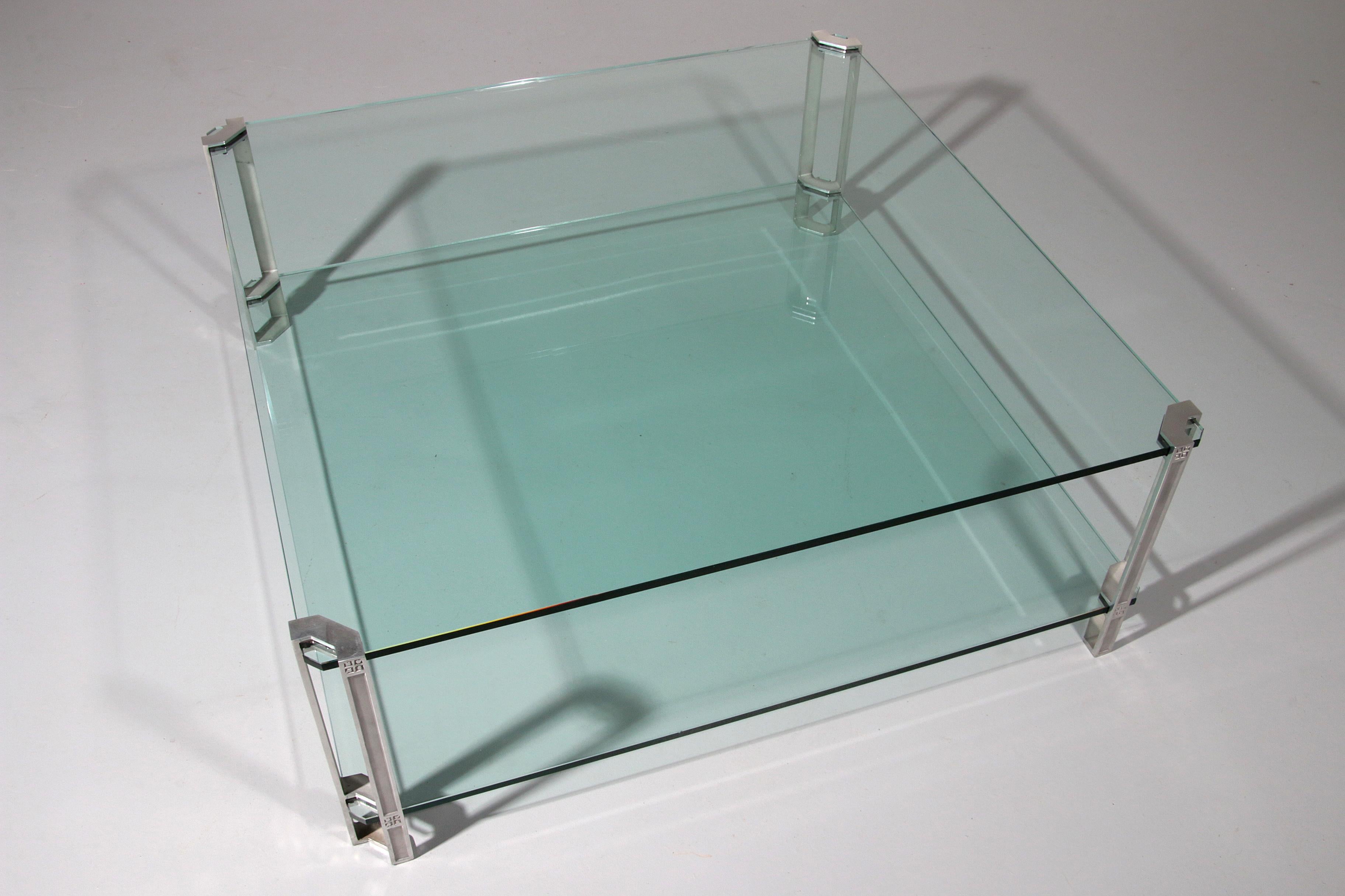 Dutch Large Coffee Table by Peter Ghyczy, Model T24 (120x120x45) For Sale