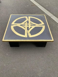 Large Coffee Table circa 1970, in the Style of Jean-Claude Dresse