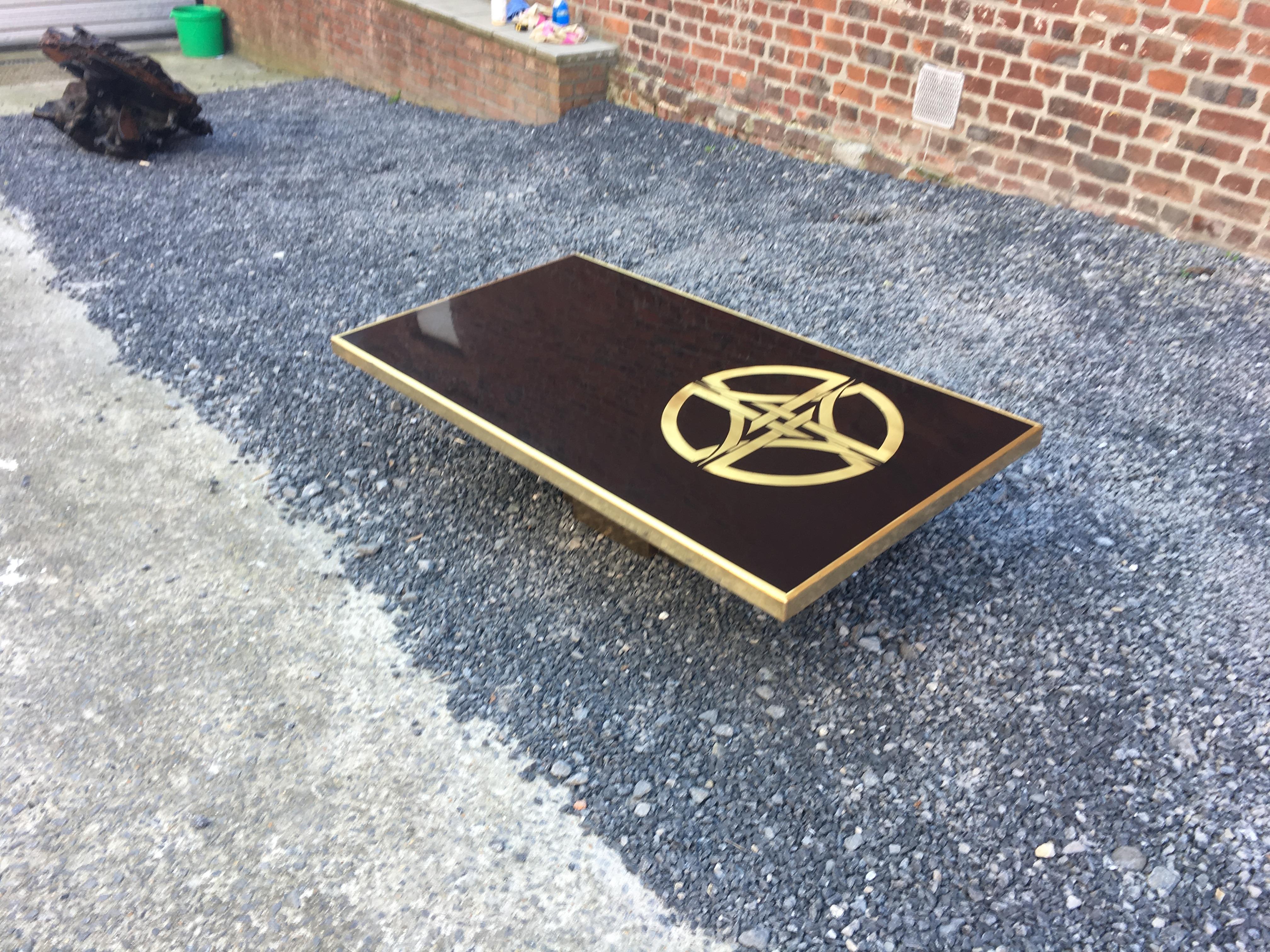 Large Coffee Table circa 1970, in the Style of Jean-Claude Mahey For Sale 2