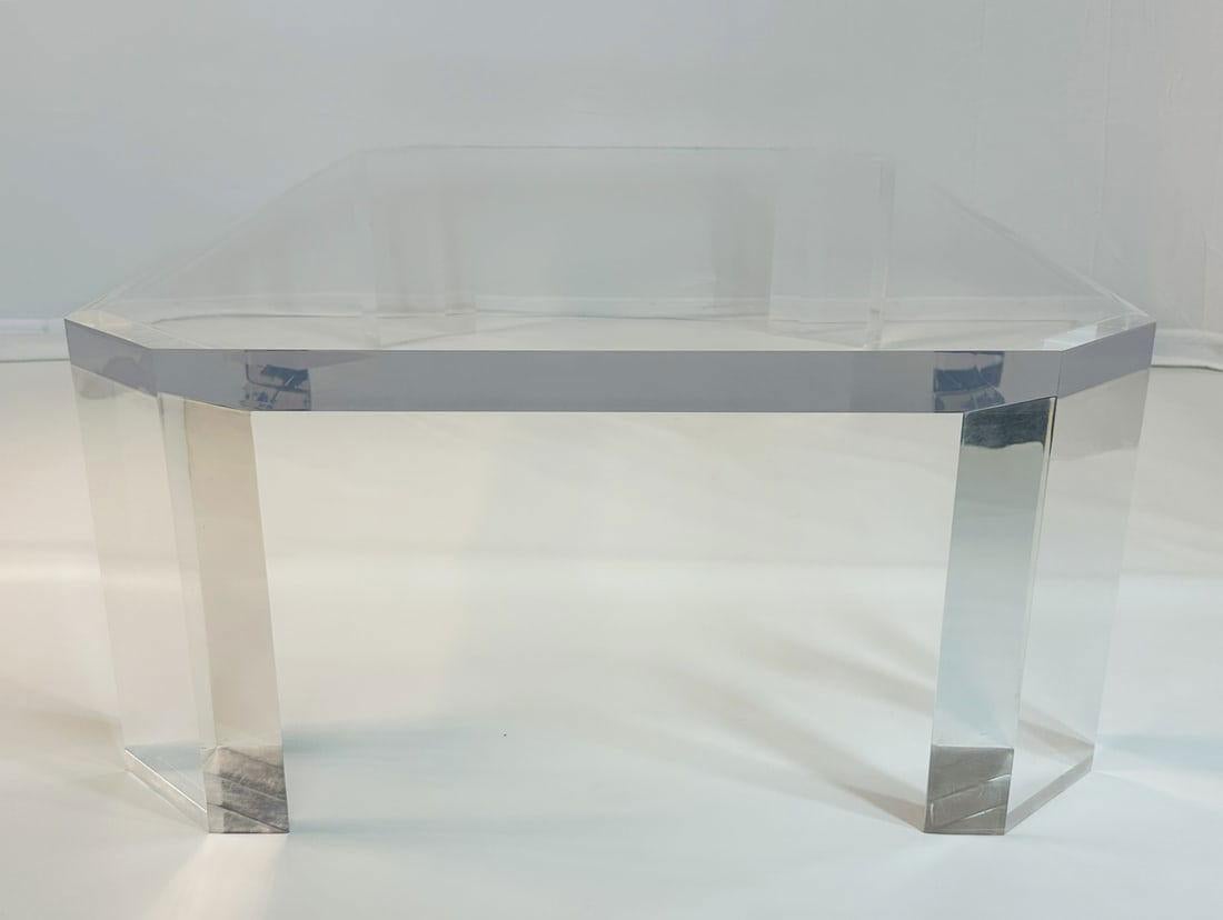 Grande table basse en lucite solide de 2 pouces par Charles Hollis Jones, modèle 505, USA 19 en vente 3