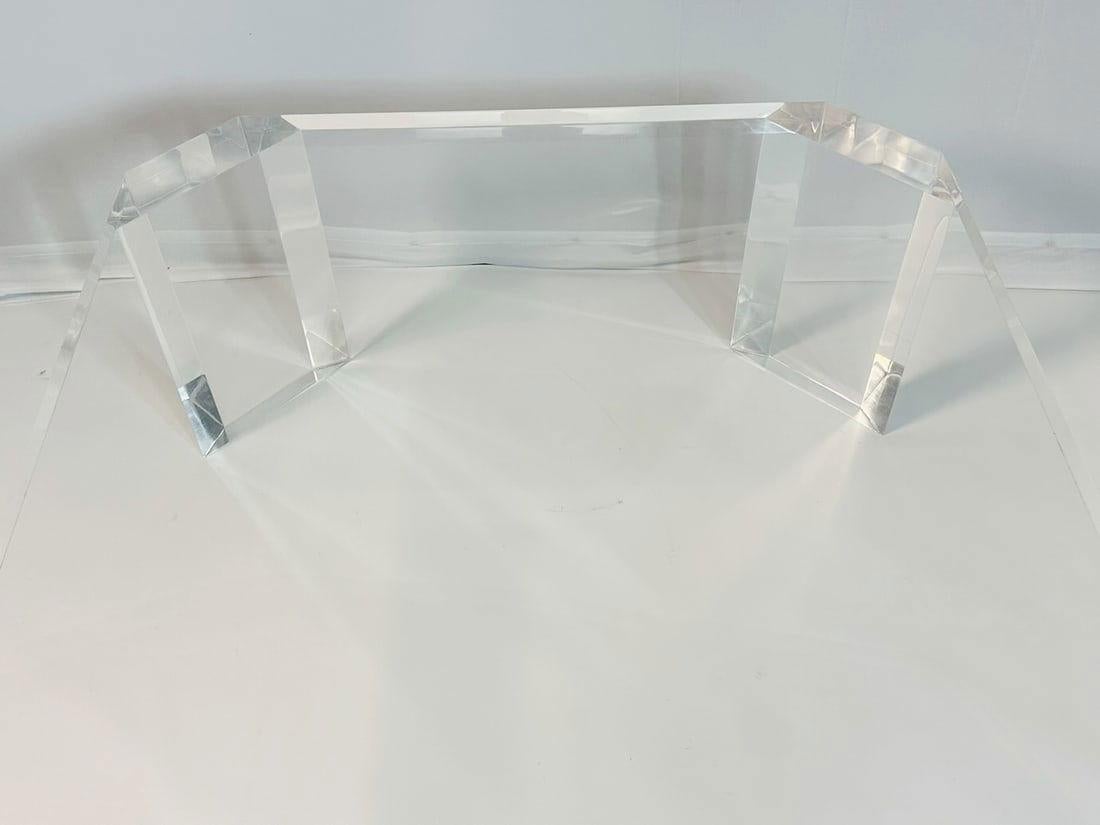 Grande table basse en lucite solide de 2 pouces par Charles Hollis Jones, modèle 505, USA 19 en vente 5