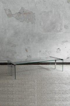 Large Coffee Table In Glass And Metal By Pierangelo Gallotti For Gallotti&Radice