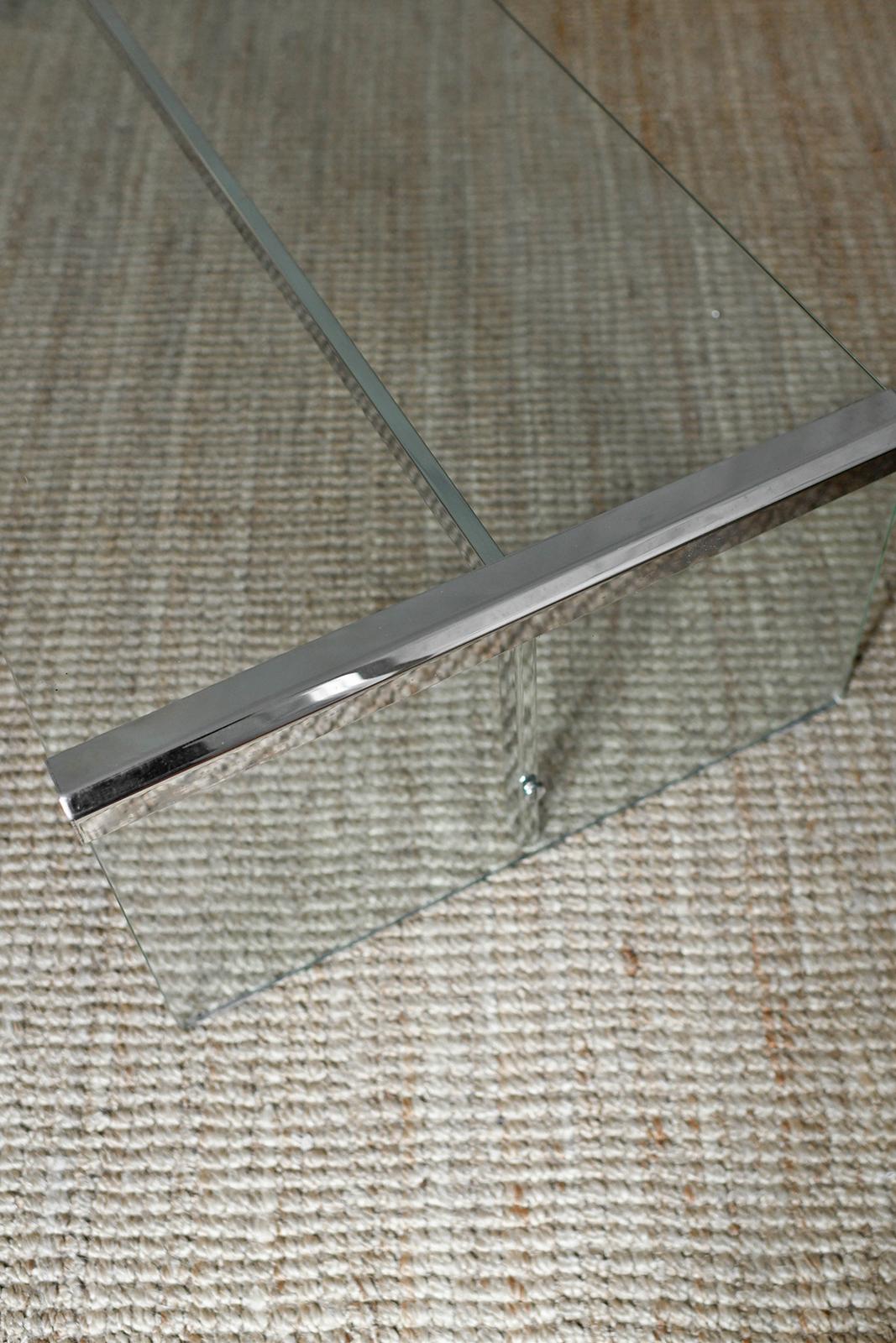 Großer Couchtisch aus Glas und Metall von Pierangelo Gallotti für Gallotti&Radice im Angebot 2