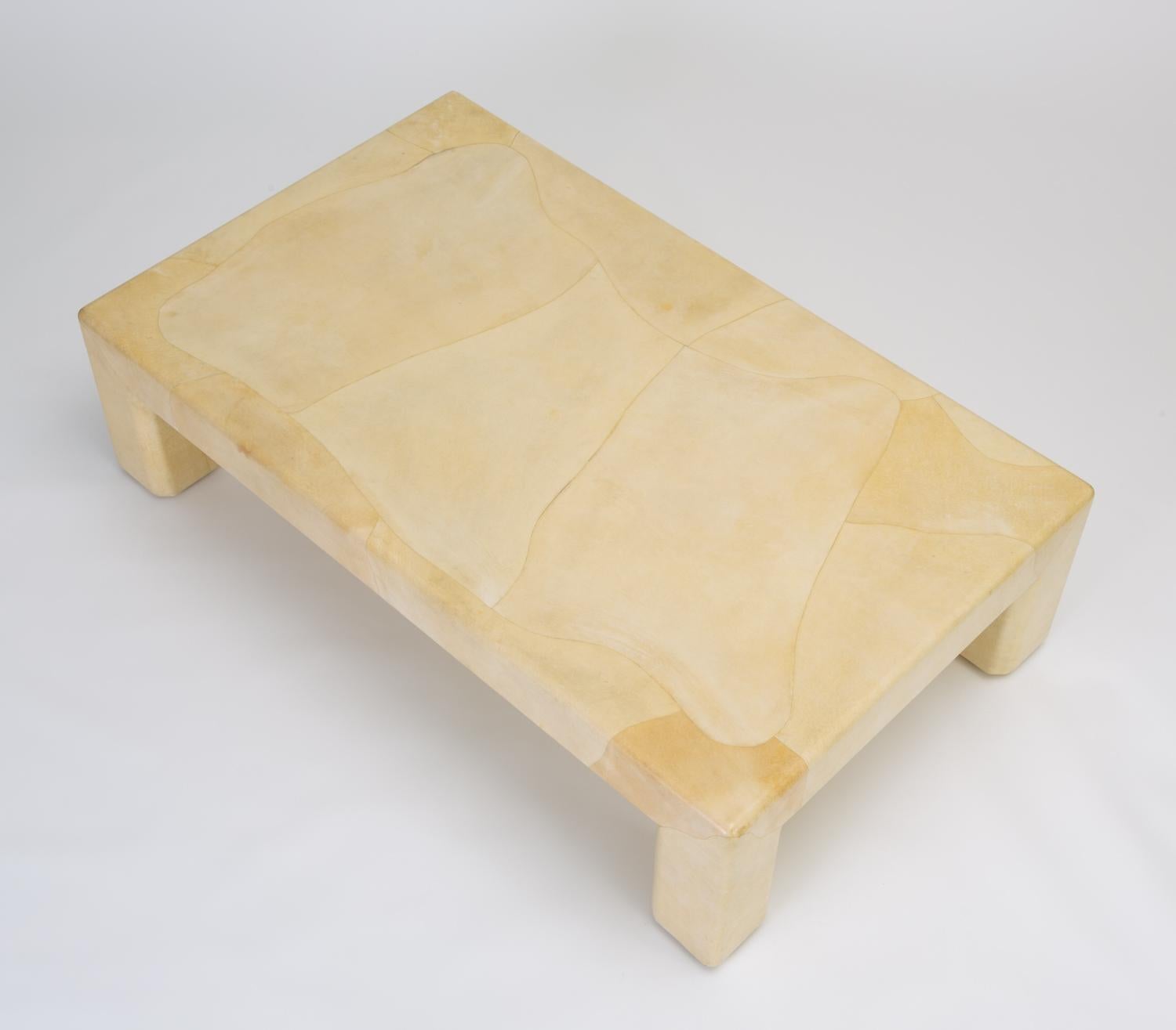 Large Coffee Table in Lacquered Goatskin 2