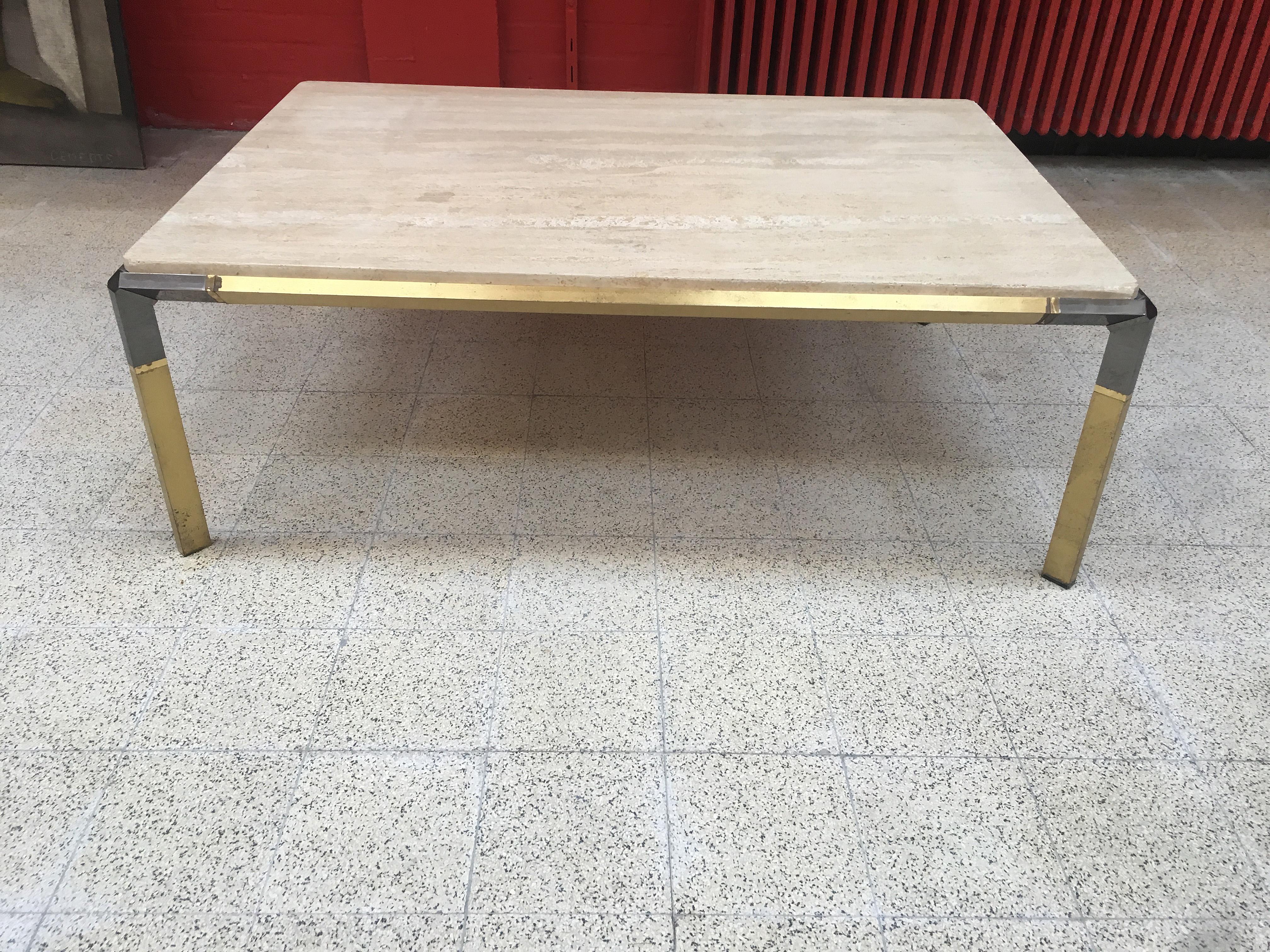 large travertine coffee table