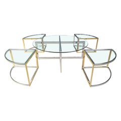 Large coffee table set by Maison Charles, 1970s