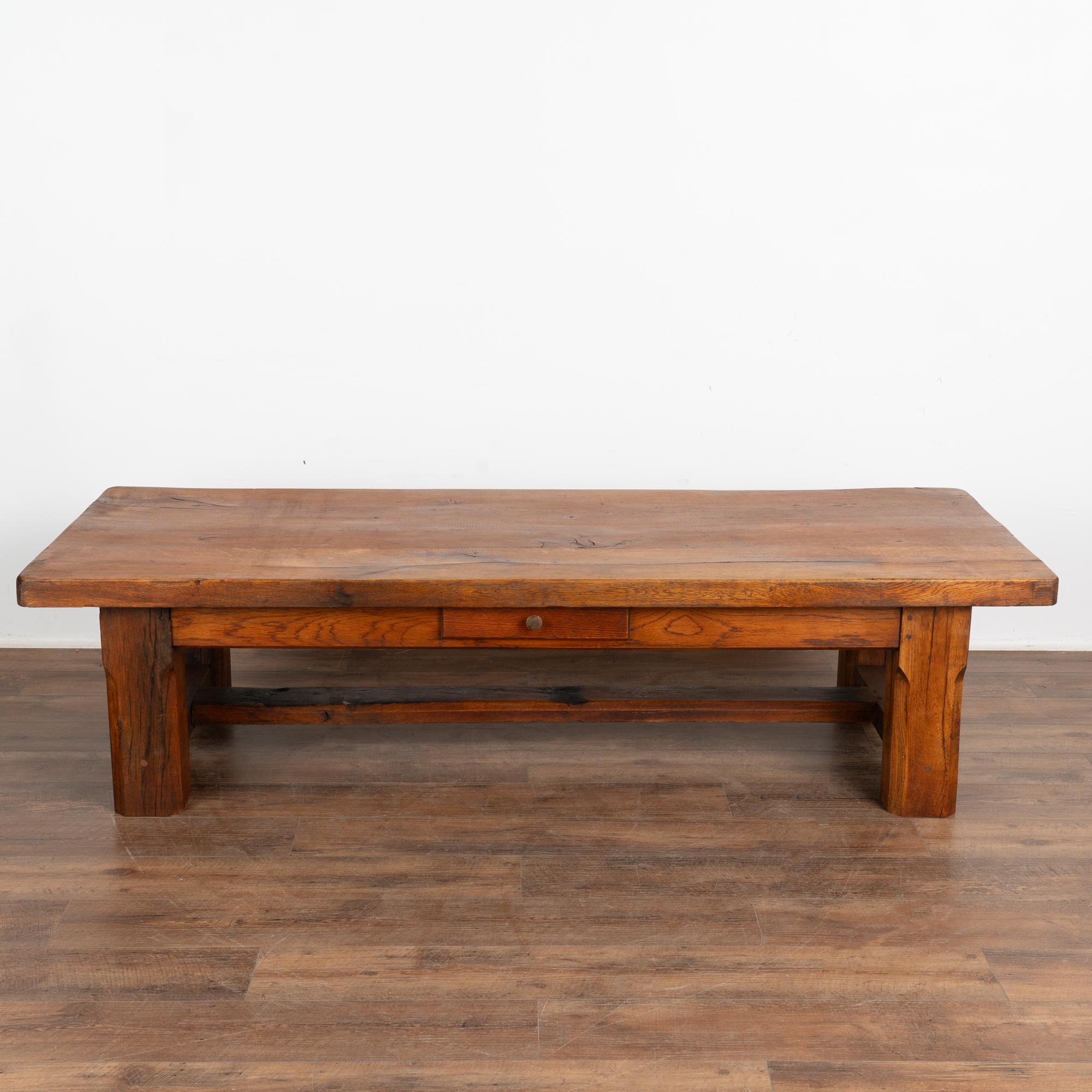 French Large Coffee Table With Single Drawer from France, circa 1900 For Sale