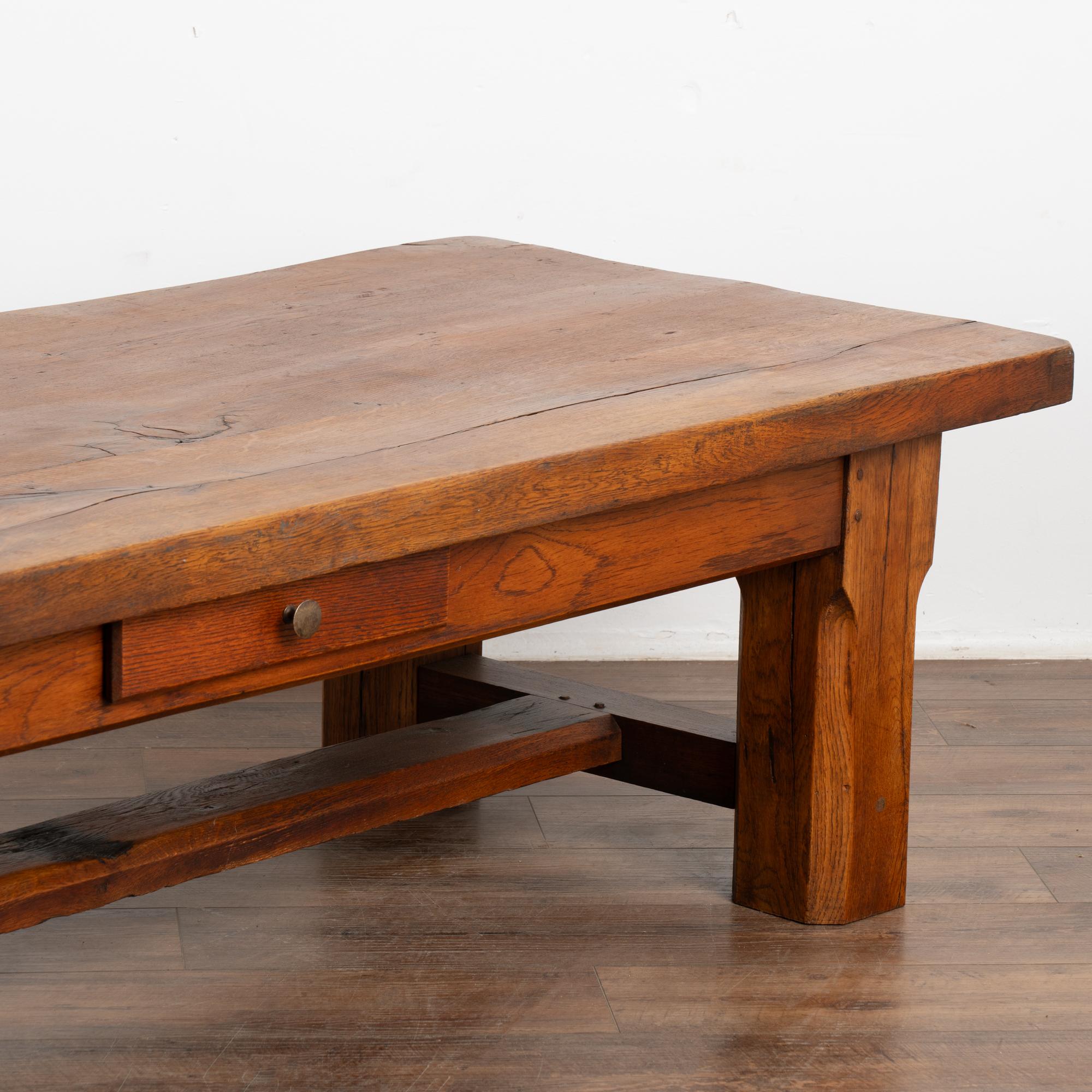Wood Large Coffee Table With Single Drawer from France, circa 1900 For Sale