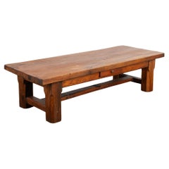 Large Coffee Table With Single Drawer from France, circa 1900