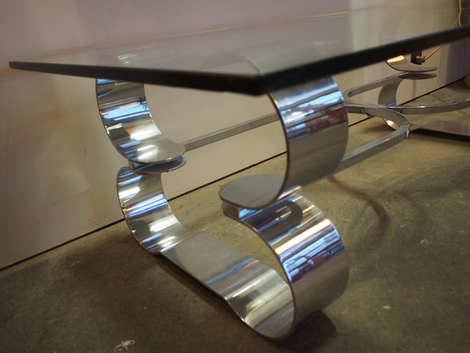 Large Coffee Table with Thick Glass Top 1