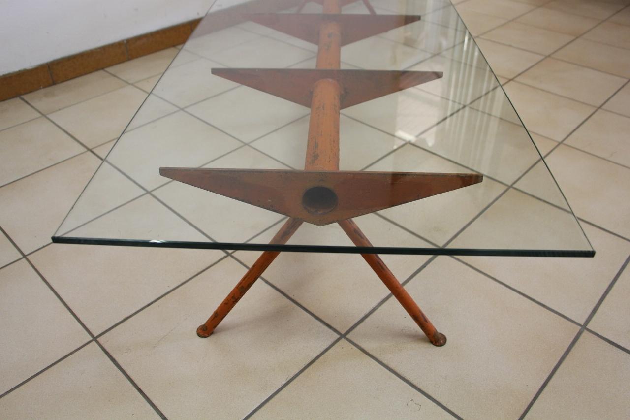 Large Coffee Table Year 50 Jean Prouvé Style In Good Condition For Sale In charmes, FR
