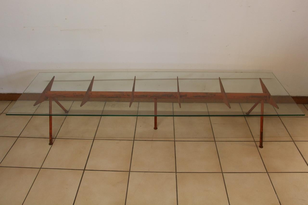 20th Century Large Coffee Table Year 50 Jean Prouvé Style For Sale