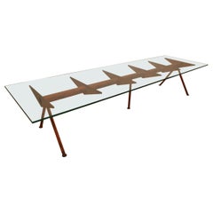 Grande Table Basse Année 50 Style Jean Prouvé