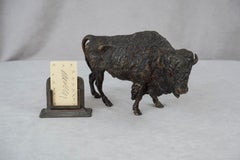 Large Cold Painted Vienna Bronze Bison, Attr. to Carl Kauba, ca. 1900