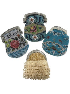 Large Collection 19th Century Dutch Silver Mounted Money Purses