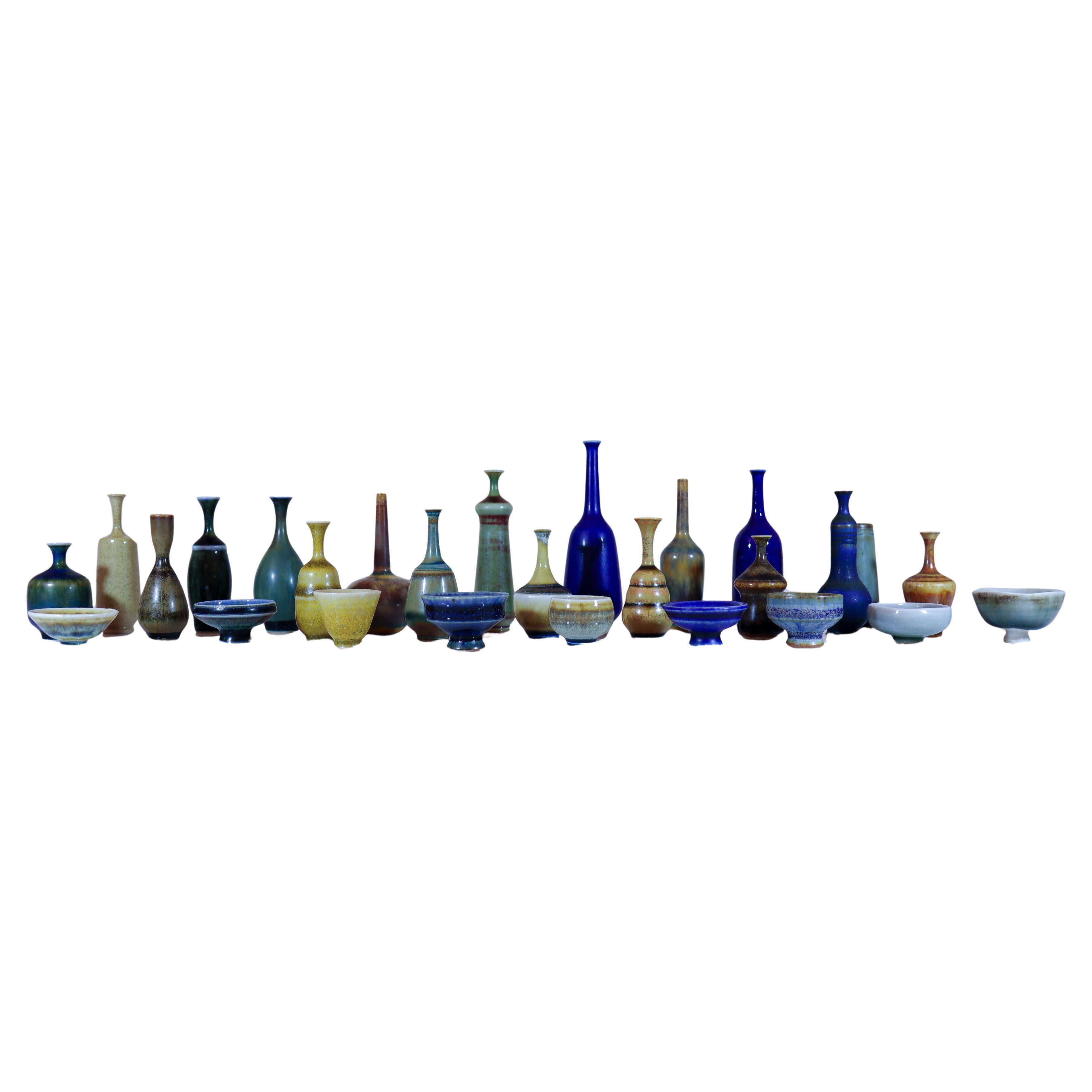 Large Collection of 27 miniature vessels - John Andersson - Höganäs For Sale