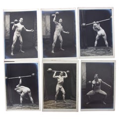 Large Collection of 27 Strongman Photographs Circa 1920 Bodybuilder