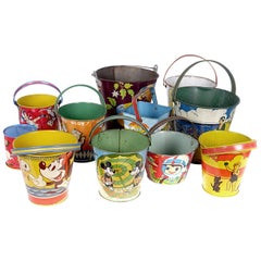 Large Collection of Antique Toy Pails