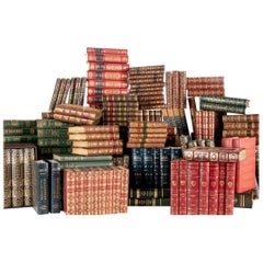 Vintage Large Collection of Books Including Many Sets of Leatherbounds