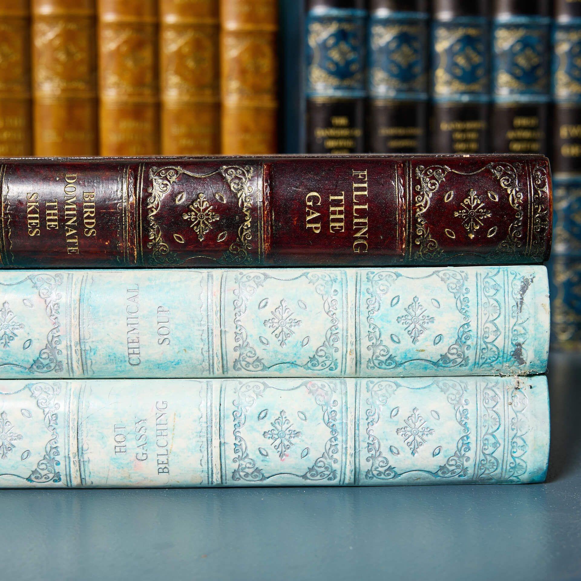 Large Collection of Faux Antique Books For Sale 3