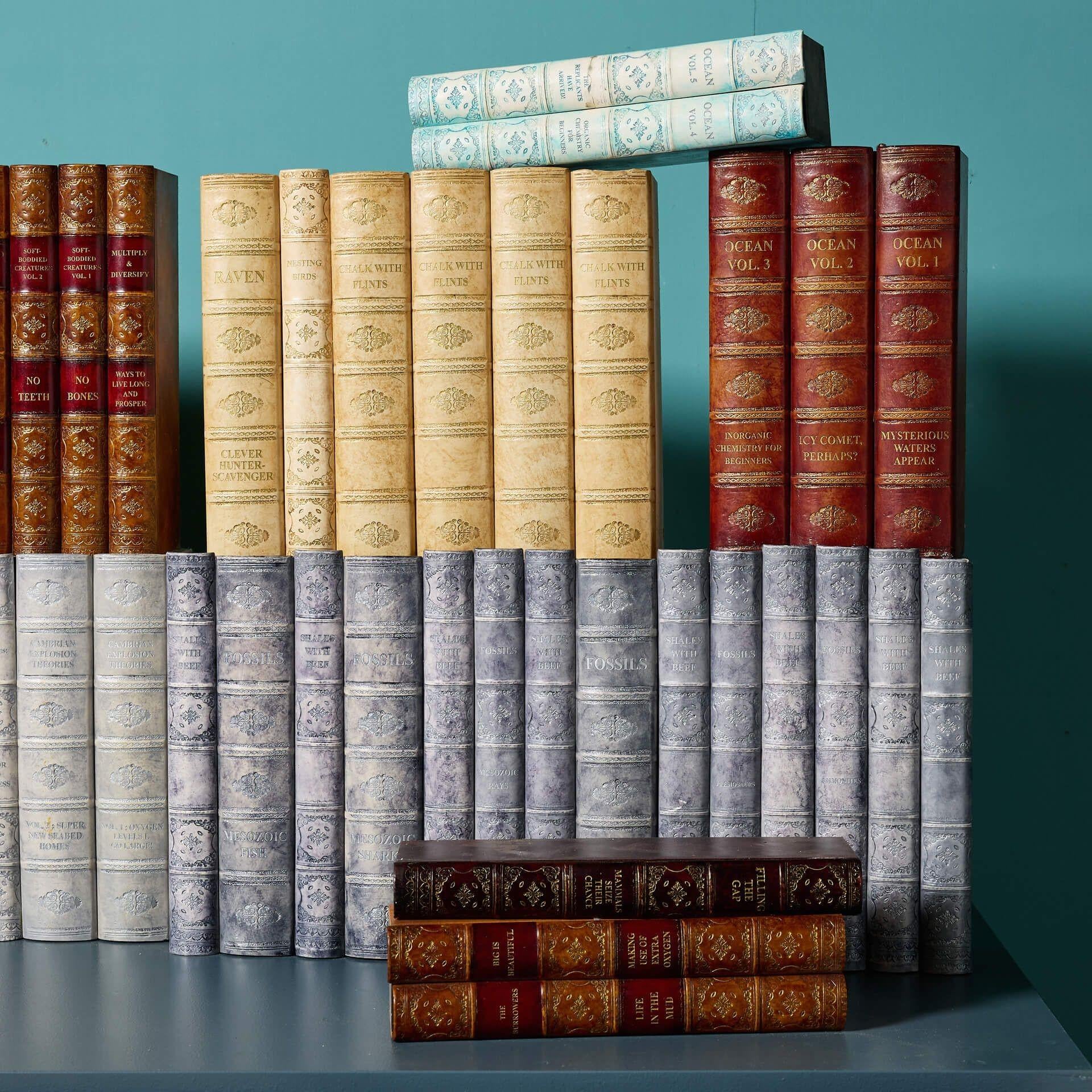 Georgian Large Collection of Faux Antique Books For Sale