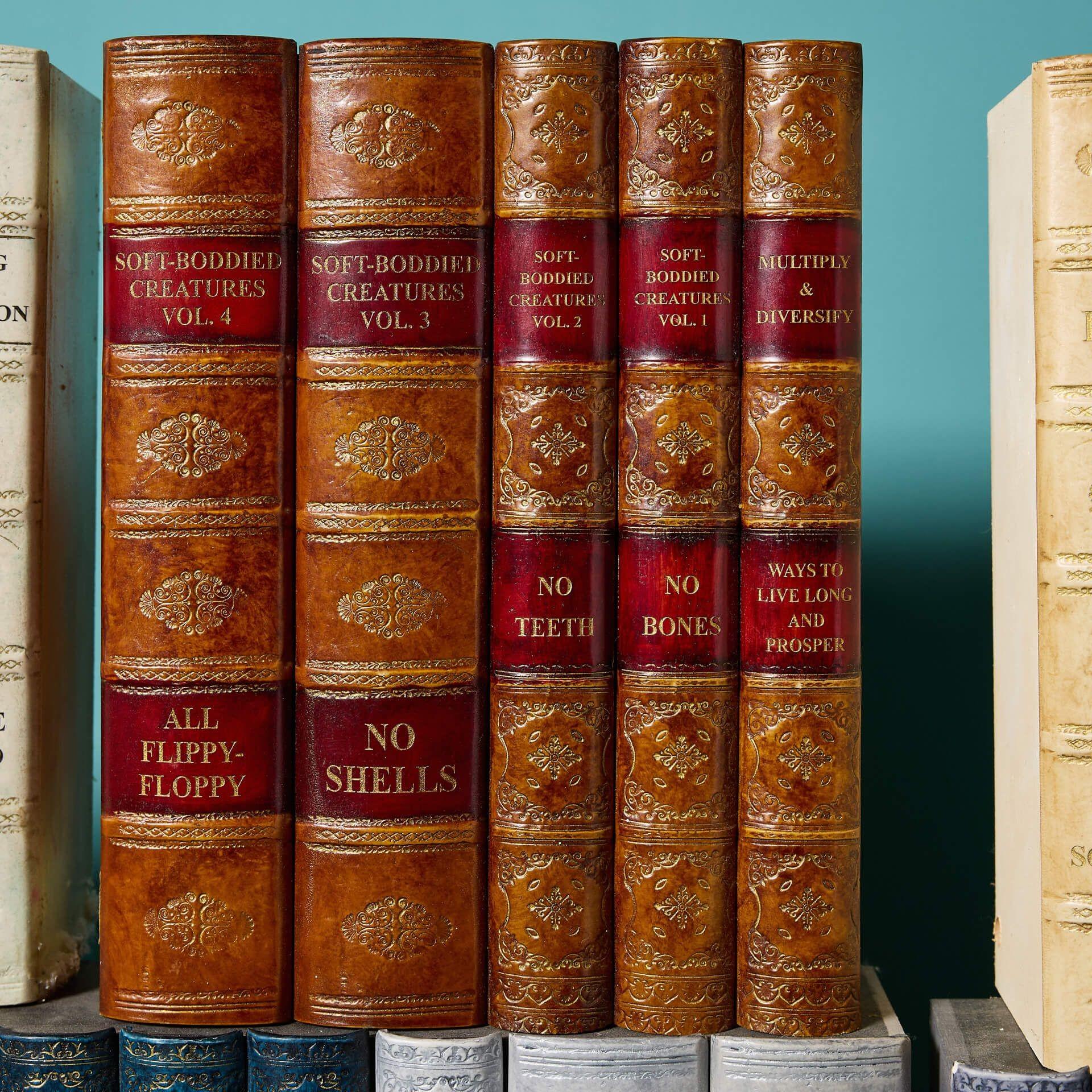 Large Collection of Faux Antique Books For Sale 2