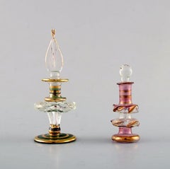 Large Collection of Italian Flacons in Mouth Blown Art Glass, 1930s-1940s