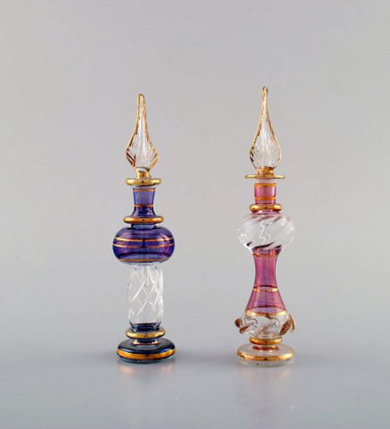 Grande collection de flacons italiens en verre d'art soufflé à la bouche, années 1930-1940 Bon état - En vente à København, Copenhagen