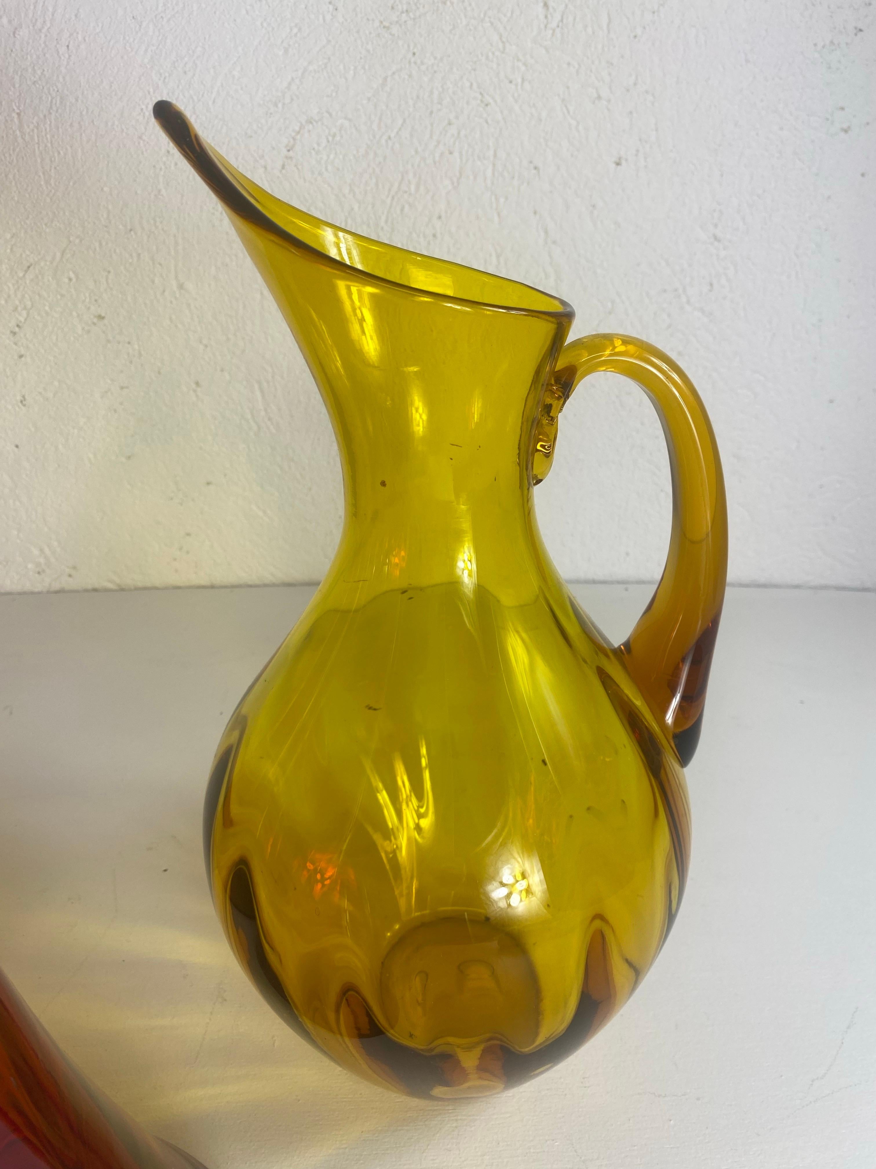 American Large collection of mid-century Blenko and Empoli Rossi jars