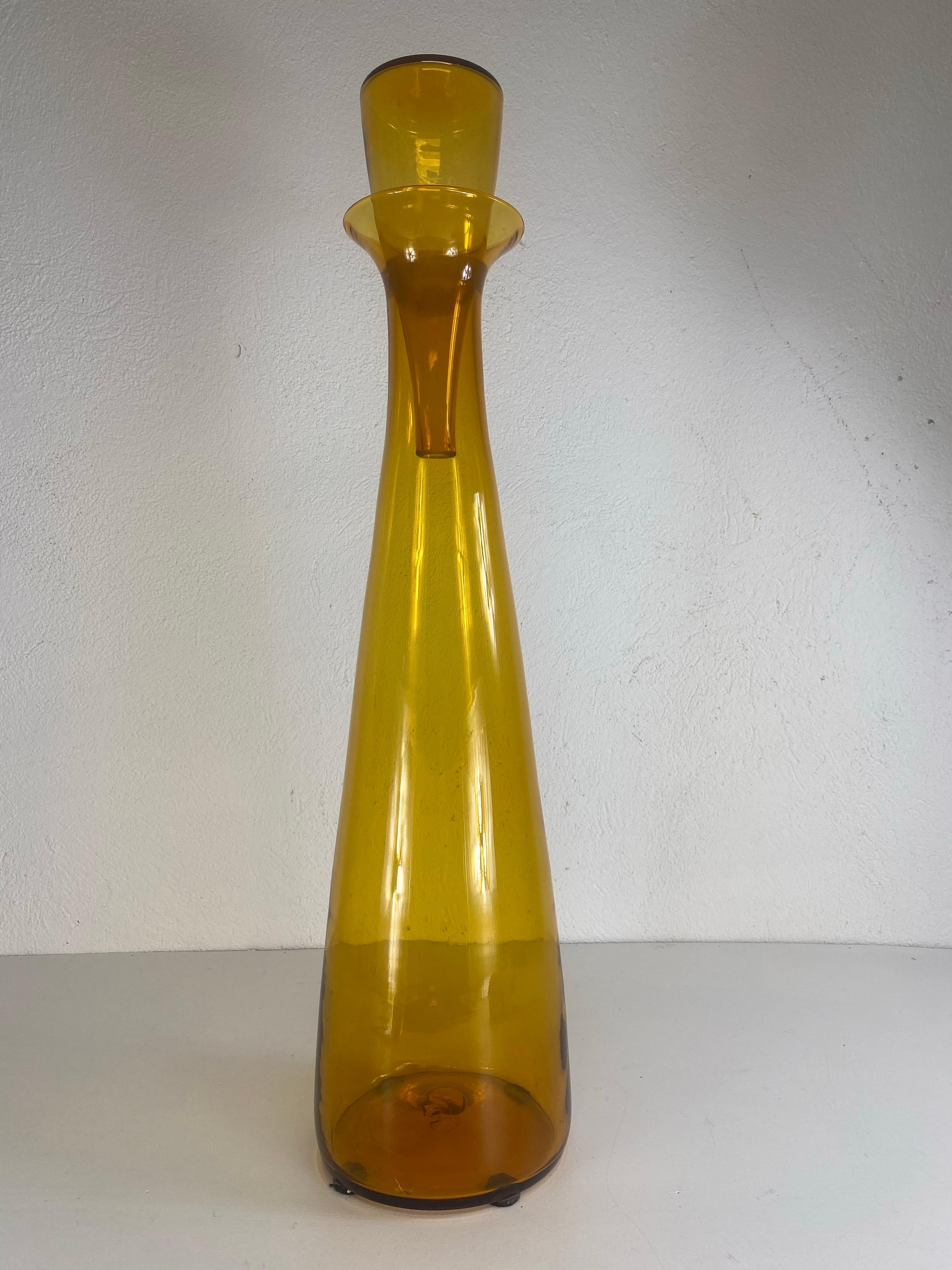 Glass Large collection of mid-century Blenko and Empoli Rossi jars