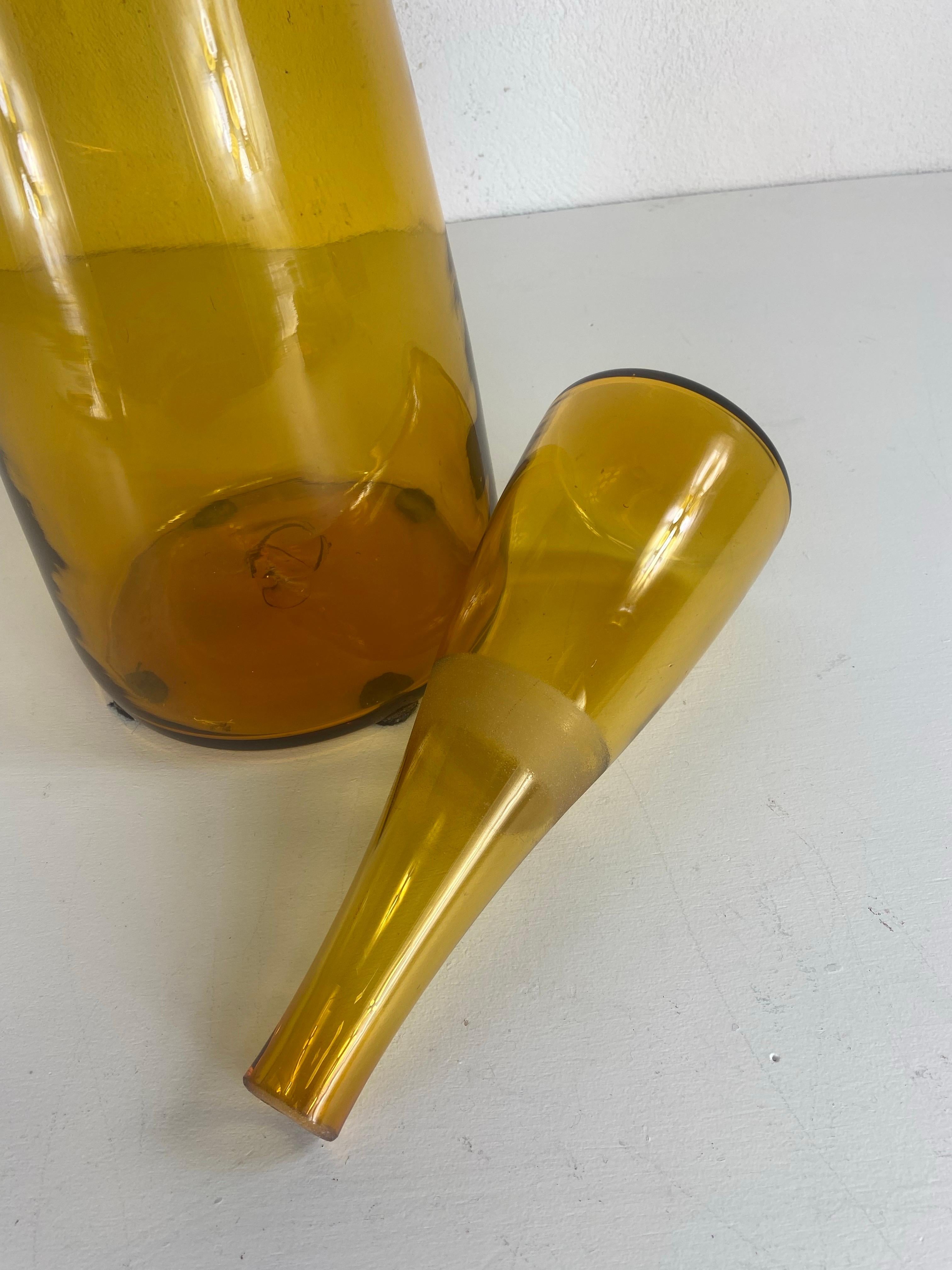 Large collection of mid-century Blenko and Empoli Rossi jars 1
